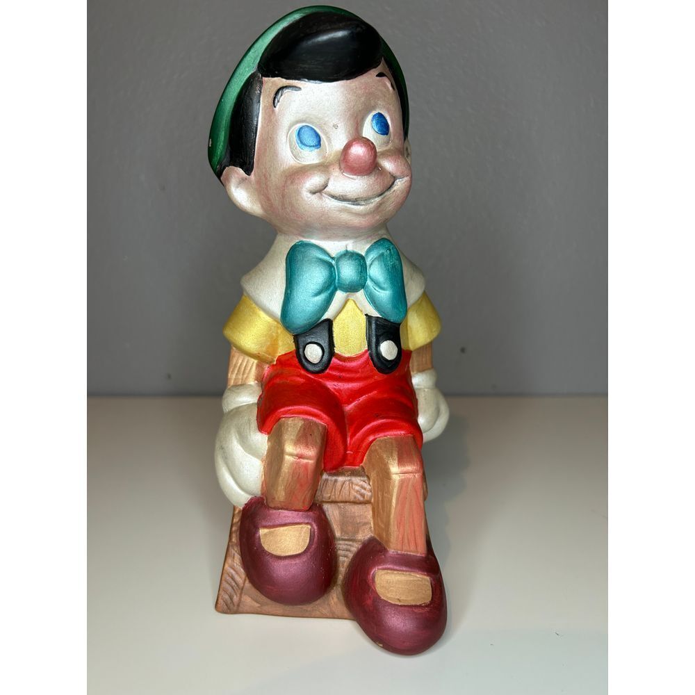 Vintage Pinocchio Ceramic Figurine Disney Collectible Decorative Statue 9''
